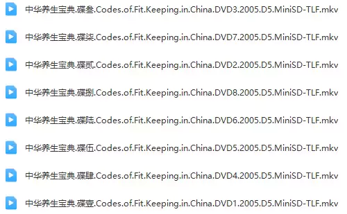 中华养生宝典(视频课程共8碟)