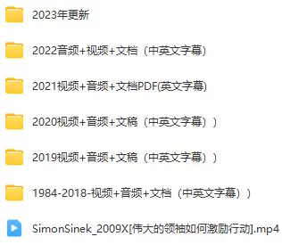 TED演讲全集(视频+音频+文字稿PDF+中英字幕)