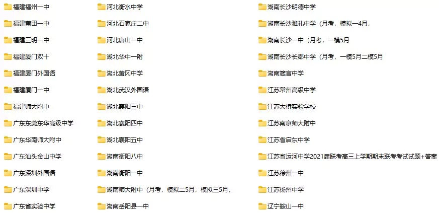 往年新高考地区名校卷(高三)