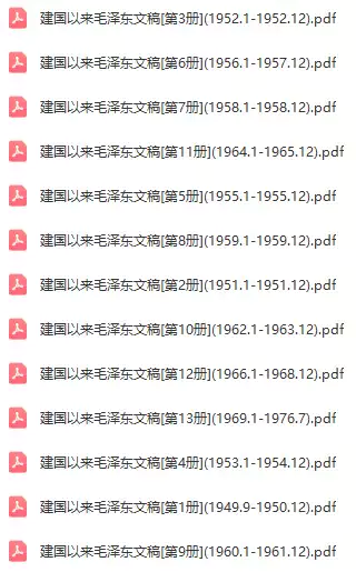 建国以来毛泽东文稿(pdf电子版)【A00242】