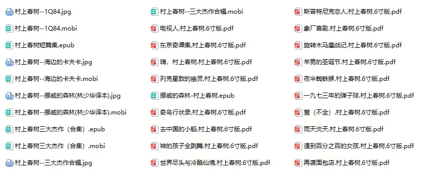 村上春树-作品合集(mobi格式+epub格式+pdf格式电子书)_s047