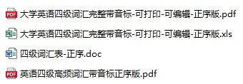 英语四级词汇电子版可打印[乱序版、正序版、默写版][s3815]