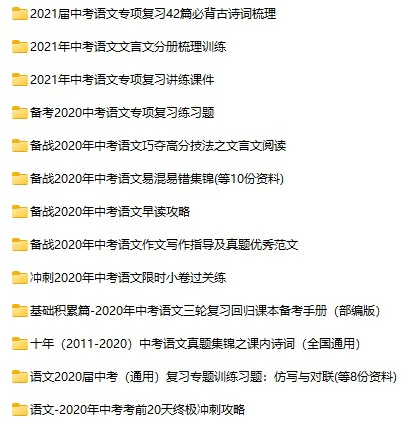 初中语文(人教版)--3.中考系列(专题训练)