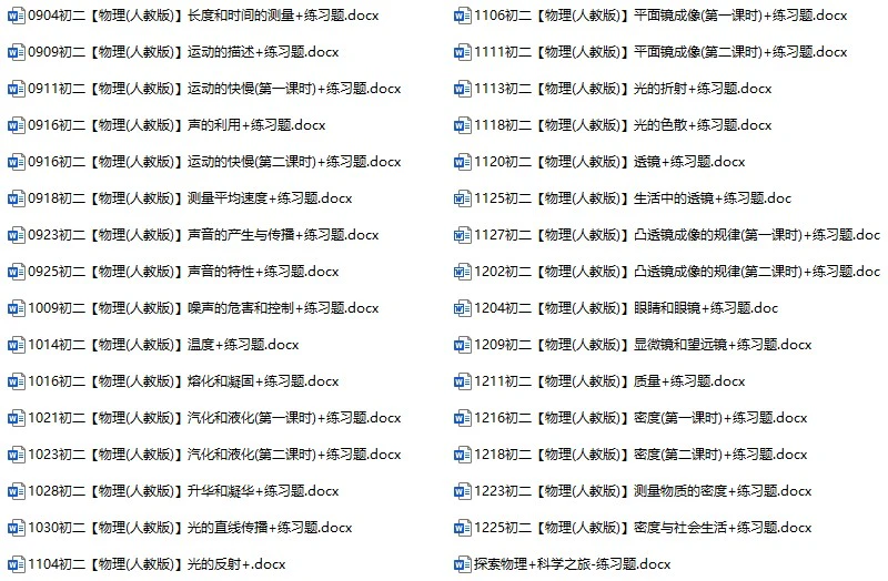 初中物理国家云课堂课件资源(人教版8-9上下册)