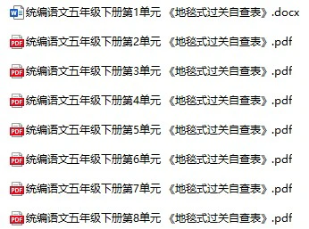 小学语文(1-6年级下册)《地毯式过关自查表》