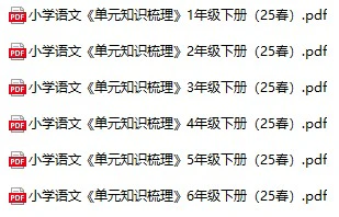 小学语文《孟建平单元知识梳理》(1-6年级上下册)