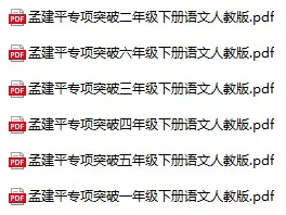 小学语文《孟建平专项突破》(1-6年级下册)