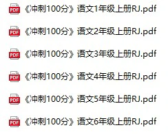 小学语文(1-6年级上册)《冲刺100分》