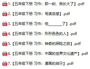 小学语文(3-6年级上下册)《单元习作范文大全》