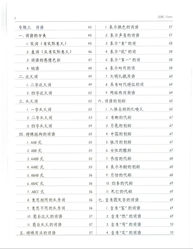 小学学霸笔记-语文