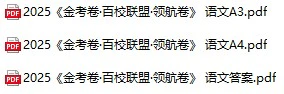 高中各科《高考领航卷》2025版pdf格式电子版