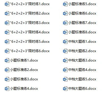 高中各科《高考热点题型与考点专练》2025版docx格式电子版