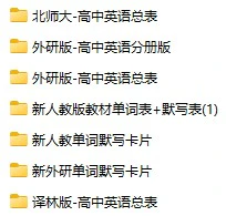 《高中英语学习资料》docx、mp3、pdf格式电子版