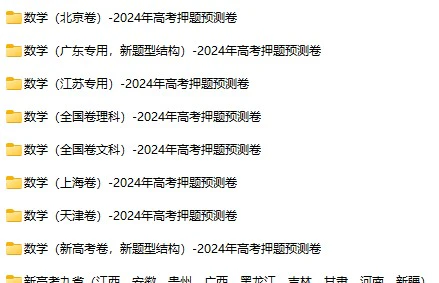 高中全科《2024高考押题预测卷》pdf格式电子版