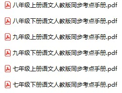 初中语文《同步考点手册》