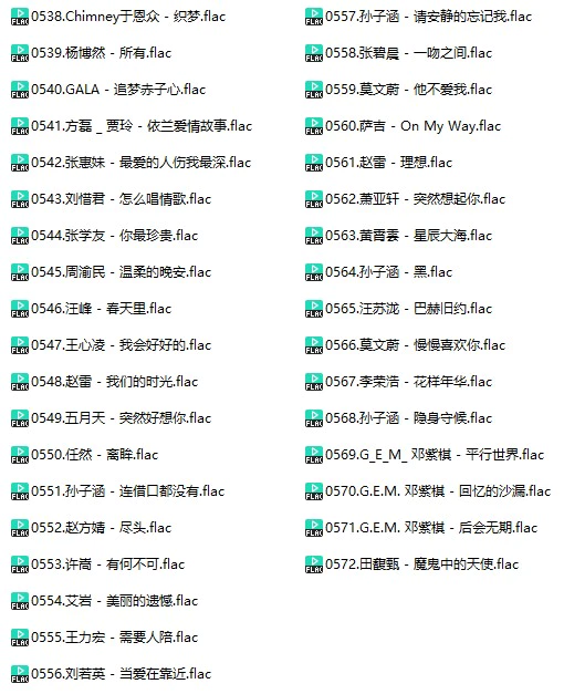 调音师定制无损现代流行歌曲(车载音乐FLAC格式)