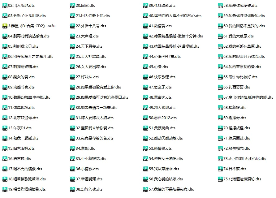 群星《DJ合集-CD2》(DTS格式环绕多声道无损音乐)