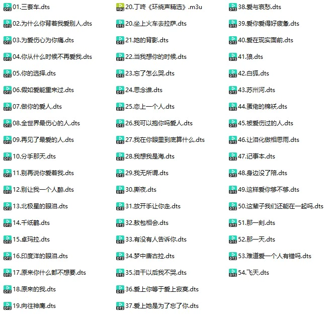 丁咚《环绕声精选》(DTS格式环绕多声道无损音乐)