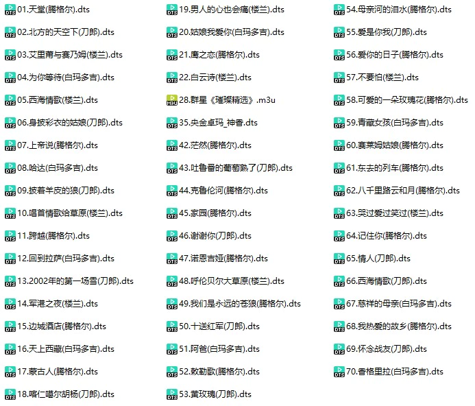 群星《璀璨精选》(DTS格式环绕多声道无损音乐)