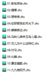 民歌《男女声二重唱》(DTS格式环绕多声道无损音乐)