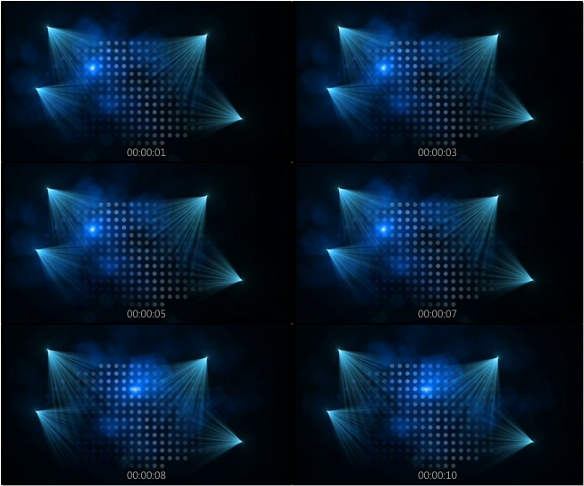 灯光舞台视频素材－旋转的蓝色灯光[B01610]