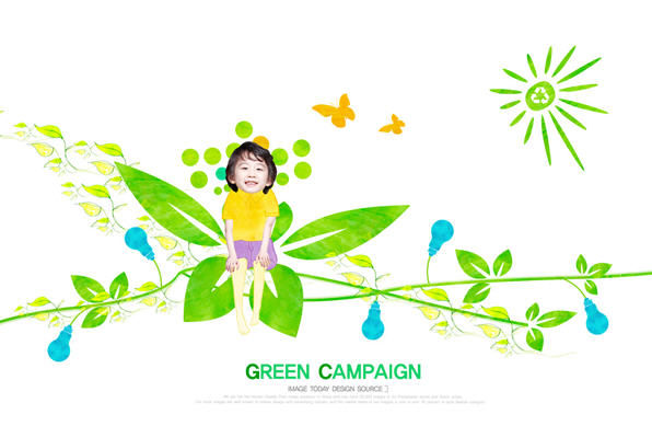 绿色环保主题LS-0095-高清PSD分层素材图库