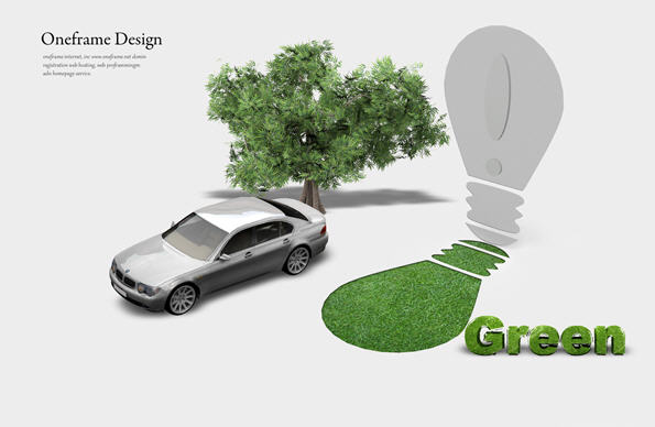 绿色环保主题LS-0012-高清PSD分层素材图库
