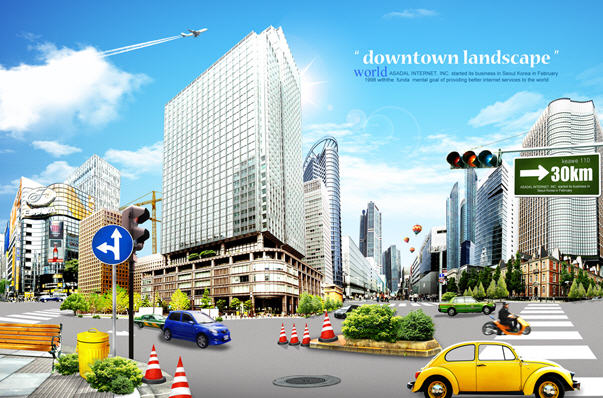 城市环境主题CS-0072-高清PSD分层素材图库