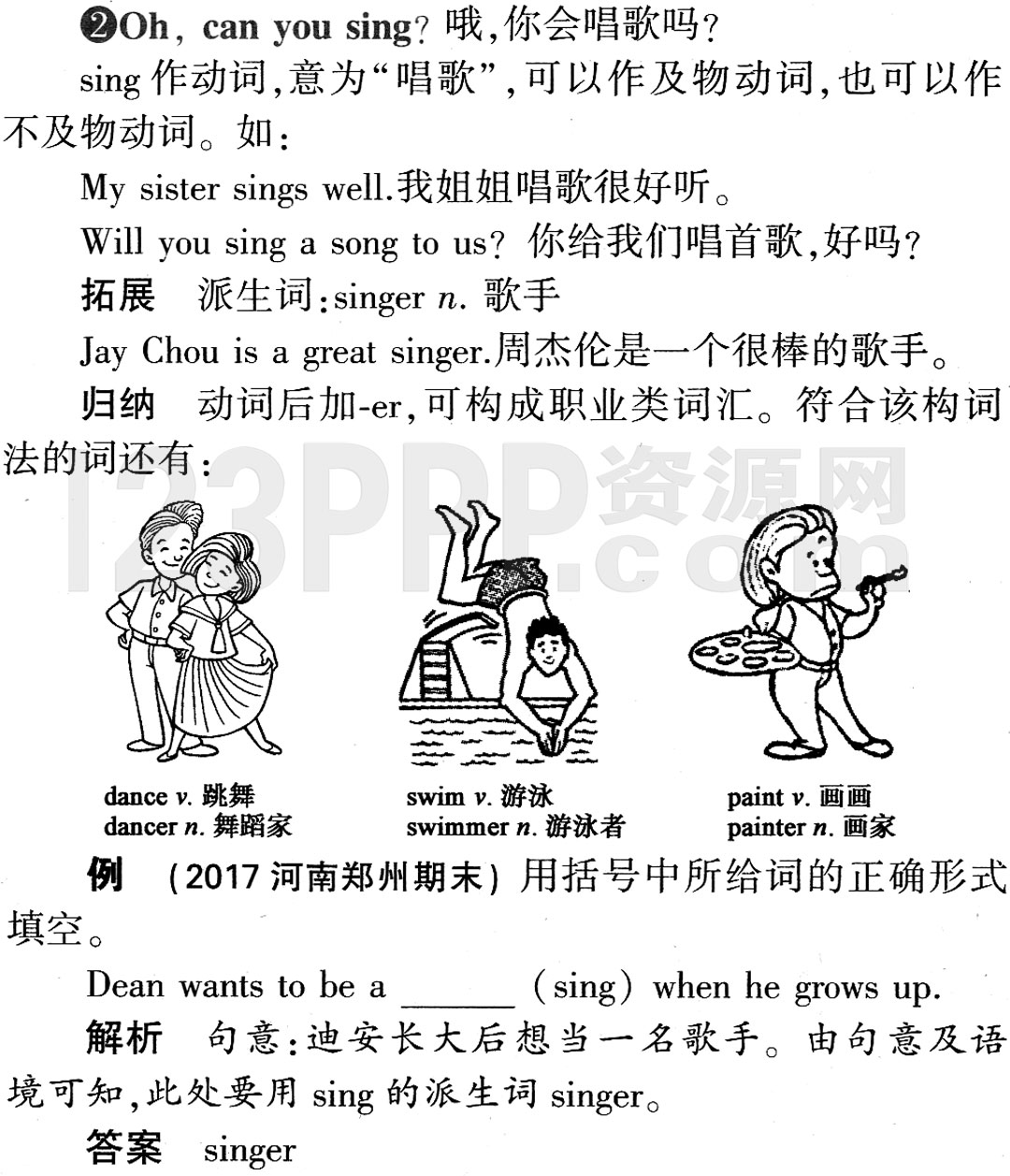 初一英语(人教版)七年级下册Unit 1 Section A 教材全解