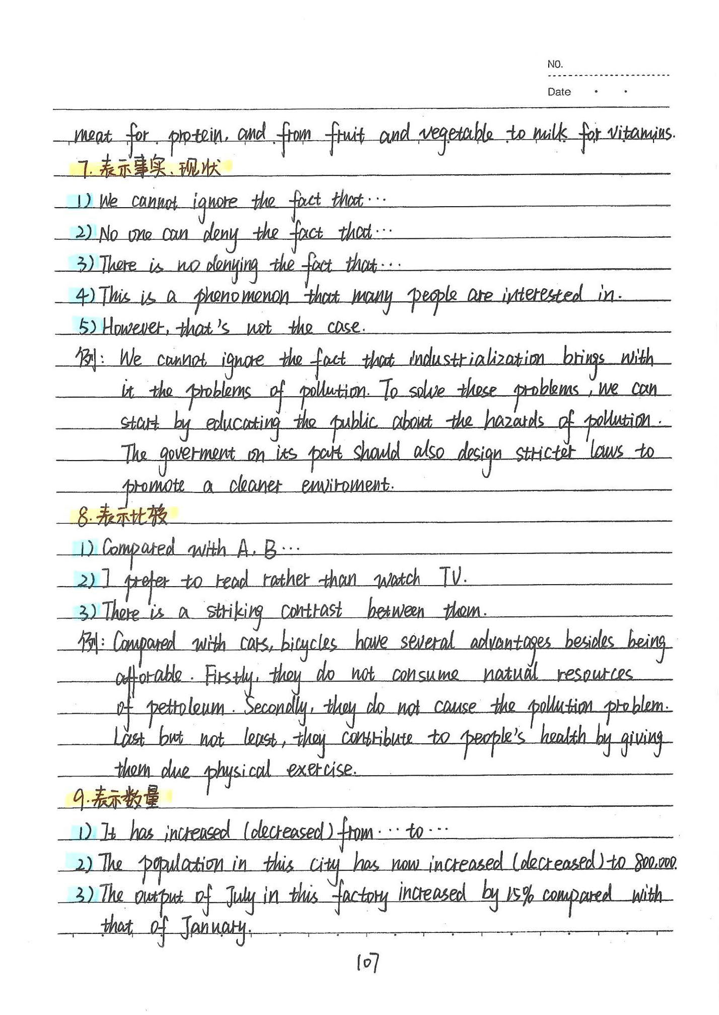 初中英语手写笔记(126页)-中考状元手写笔记下载