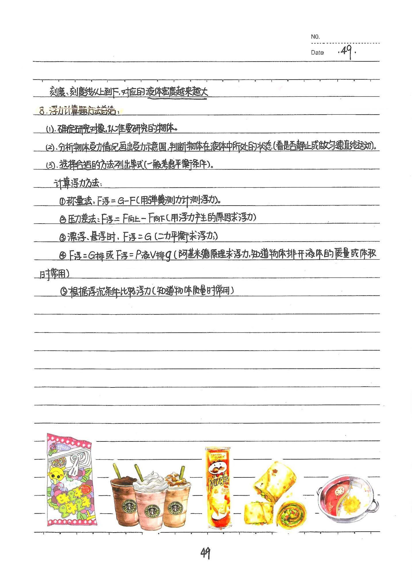 初中物理手写笔记（142页）-中考状元手写笔记下载