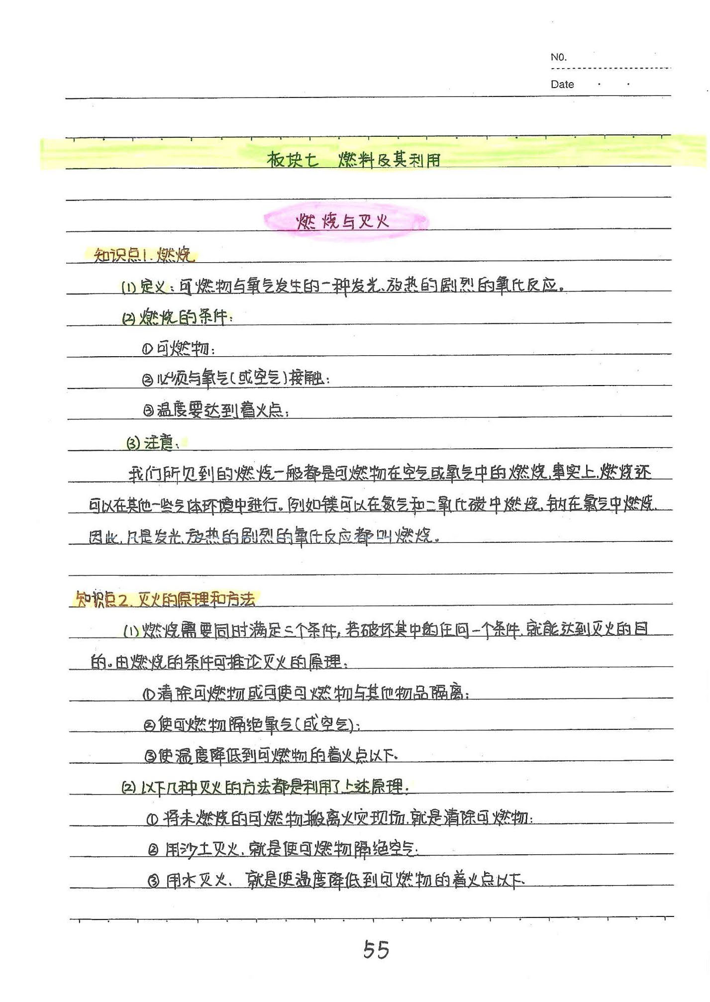 初中化学手写笔记（142页）-中考状元手写笔记下载
