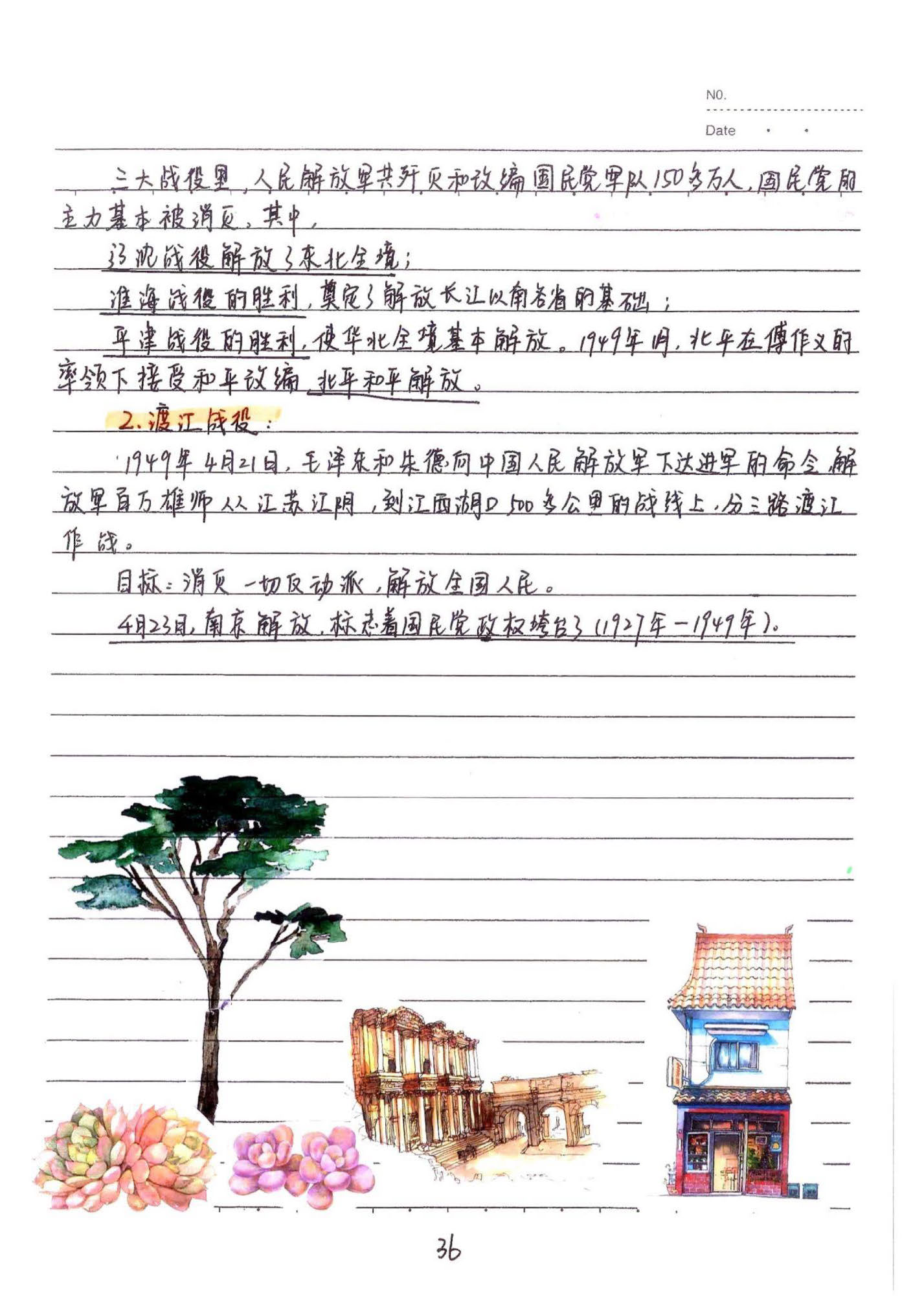 初中历史手写笔记（158页）-中考状元手写笔记下载