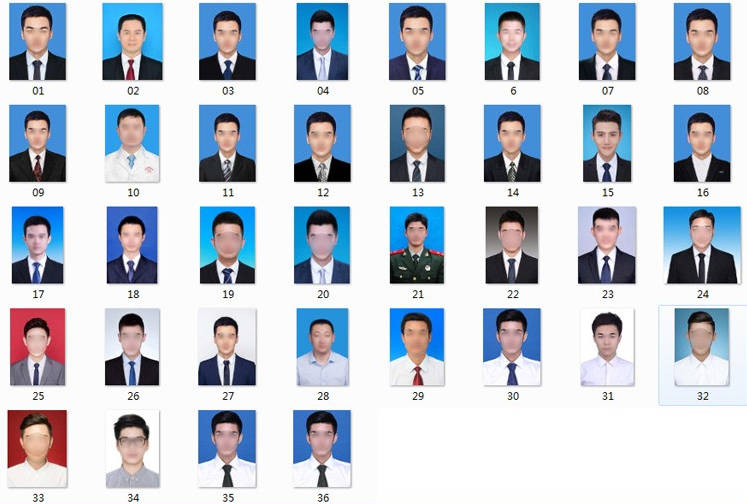 男士女士儿童学生证件照素材白领结婚照正装服装五官免抠psd模板分层素材