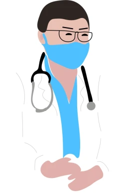 防疫医疗医生护士病毒口面罩元素场景插画png免扣PSD/AI设计素材【023】