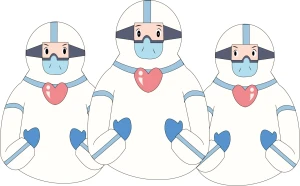 防疫医疗医生护士病毒口面罩元素场景插画png免扣PSD/AI设计素材【075】