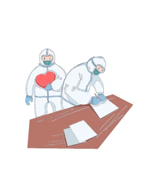 防疫医疗医生护士病毒口面罩元素场景插画png免扣PSD/AI设计素材【352】