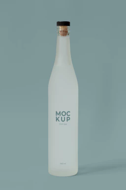 玻璃瓶酒瓶果汁饮料瓶包装VI提案展示智能贴图样机PSD设计素材【001】