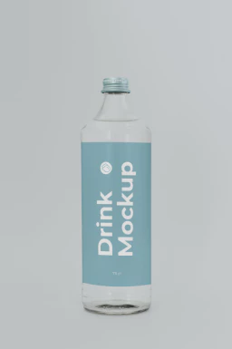 玻璃瓶酒瓶果汁饮料瓶包装VI提案展示智能贴图样机PSD设计素材【013】