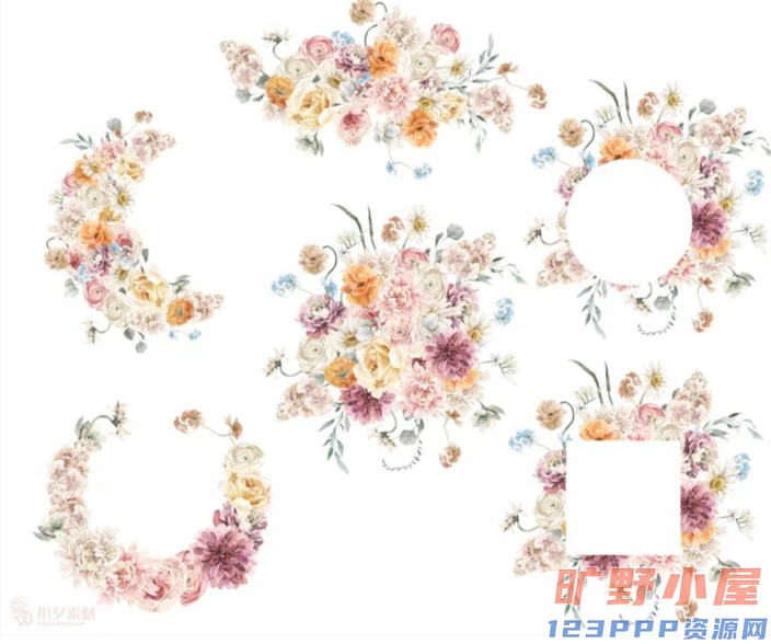 优雅艺术水彩手绘花卉字母边框拼贴剪贴画插画PNG免扣设计素材(008) 优雅艺术水彩手绘花卉字母边框拼贴剪贴画插画PNG免扣设计素材(008)