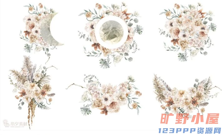 优雅艺术水彩手绘花卉字母边框拼贴剪贴画插画PNG免扣设计素材(010) 优雅艺术水彩手绘花卉字母边框拼贴剪贴画插画PNG免扣设计素材(010)