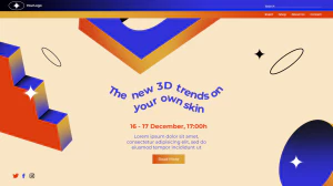 潮流孟菲斯3D立体抽象几何图形海报主图详情页排版PSD设计素材【003】