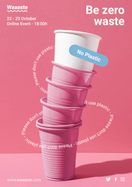 潮流酸性公益环保不乱扔垃圾系列宣传海报模板PSD分层设计素材【011】