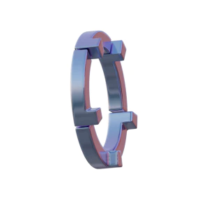 潮流酸性3D立体镀铬刻字金属圆环字母数字PNG免扣图片设计素材【059】