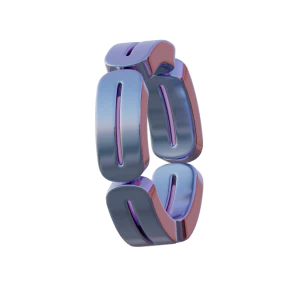 潮流酸性3D立体镀铬刻字金属圆环字母数字PNG免扣图片设计素材【074】