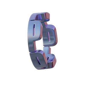 潮流酸性3D立体镀铬刻字金属圆环字母数字PNG免扣图片设计素材【079】