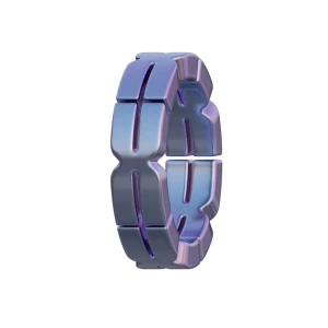 潮流酸性3D立体镀铬刻字金属圆环字母数字PNG免扣图片设计素材【116】