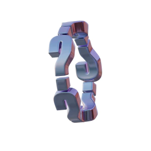 潮流酸性3D立体镀铬刻字金属圆环字母数字PNG免扣图片设计素材【149】