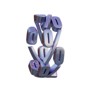 潮流酸性3D立体镀铬刻字金属圆环字母数字PNG免扣图片设计素材【167】