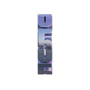 潮流酸性3D立体镀铬刻字金属圆环字母数字PNG免扣图片设计素材【195】